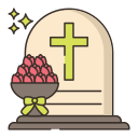 external burial-funeral-service-flaticons-lineal-color-flat-icons icon