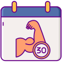 external calendar-fitness-at-home-flaticons-lineal-color-flat-icons-2 icon