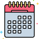 external calendar-office-and-office-supplies-flaticons-lineal-color-flat-icons-3 icon