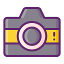 external camera-100-most-used-icons-flaticons-lineal-color-flat-icons icon