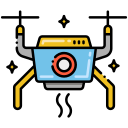external camera-drone-engineering-flaticons-lineal-color-flat-icons icon