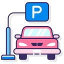 external car-park-map-and-navigation-flaticons-lineal-color-flat-icons-3 icon