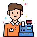 external cashier-professions-flaticons-lineal-color-flat-icons-2 icon