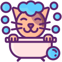 external cat-bath-pet-grooming-flaticons-lineal-color-flat-icons icon