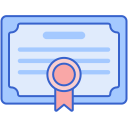 external certificate-resume-flaticons-lineal-color-flat-icons icon