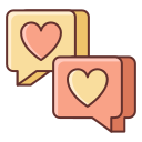 external chatting-dating-app-flaticons-lineal-color-flat-icons icon