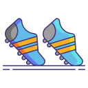 external cleats-american-football-flaticons-lineal-color-flat-icons-3 icon