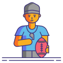 external coach-american-football-flaticons-lineal-color-flat-icons-5 icon