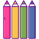 external colored-pencils-back-to-school-flaticons-lineal-color-flat-icons-4 icon