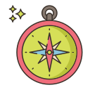 external compass-pirates-flaticons-lineal-color-flat-icons-3 icon