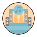 external concert-music-festival-flaticons-lineal-color-flat-icons icon