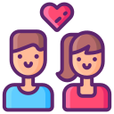external couple-family-flaticons-lineal-color-flat-icons icon