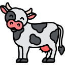 external cow-animal-flaticons-lineal-color-flat-icons-3 icon