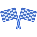 external crossed-flags-motor-sports-flaticons-lineal-color-flat-icons-3 icon