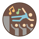 external crowd-surfing-music-festival-flaticons-lineal-color-flat-icons icon