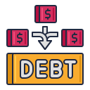 external debt-consolidation-finance-flaticons-lineal-color-flat-icons icon