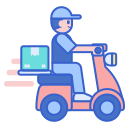external delivery-boy-cyber-monday-flaticons-lineal-color-flat-icons icon