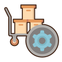 external delivery-cart-moving-and-storage-flaticons-lineal-color-flat-icons icon