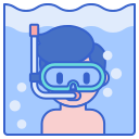 external diver-water-sports-flaticons-lineal-color-flat-icons icon