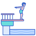 external diving-board-water-sports-flaticons-lineal-color-flat-icons icon