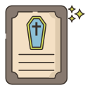 external document-funeral-service-flaticons-lineal-color-flat-icons icon