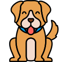 external dog-animal-flaticons-lineal-color-flat-icons-3 icon