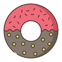 external donuts-food-drink-flaticons-lineal-color-flat-icons icon