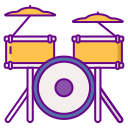 external drum-set-musical-instruments-flaticons-lineal-color-flat-icons-2 icon