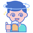 external drunk-night-club-flaticons-lineal-color-flat-icons icon