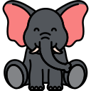 external elephant-animal-flaticons-lineal-color-flat-icons-3 icon