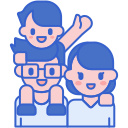 external family-millennial-flaticons-lineal-color-flat-icons icon