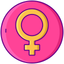 external female-symbol-web-flaticons-lineal-color-flat-icons-5 icon