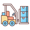 external forklift-logistics-flaticons-lineal-color-flat-icons-3 icon