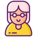 external grandmother-family-flaticons-lineal-color-flat-icons icon