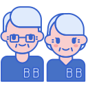 external grandparents-millennial-flaticons-lineal-color-flat-icons icon