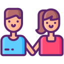 external holding-hands-family-flaticons-lineal-color-flat-icons icon