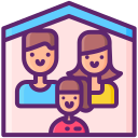 external home-family-flaticons-lineal-color-flat-icons icon
