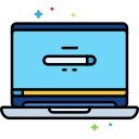 external laptop-devices-flaticons-lineal-color-flat-icons icon