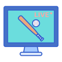 external live-tv-baseball-flaticons-lineal-color-flat-icons icon