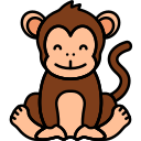 external monkey-animal-flaticons-lineal-color-flat-icons-3 icon