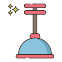 external plunger-plumbing-flaticons-lineal-color-flat-icons icon