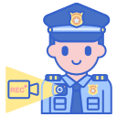 external police-police-flaticons-lineal-color-flat-icons-10 icon