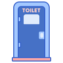 external portable-toilet-camping-flaticons-lineal-color-flat-icons icon