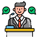 external press-conference-press-and-media-flaticons-lineal-color-flat-icons icon