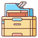 external printer-device-flaticons-lineal-color-flat-icons icon