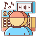 external record-music-flaticons-lineal-color-flat-icons-2 icon