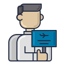 external representative-airline-flaticons-lineal-color-flat-icons icon