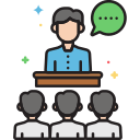 external seminar-business-flaticons-lineal-color-flat-icons icon