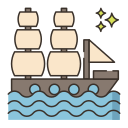 external ship-pirates-flaticons-lineal-color-flat-icons-4 icon