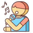 external singer-music-flaticons-lineal-color-flat-icons-9 icon